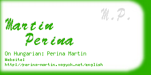 martin perina business card